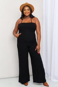 WHITE BIRCH Full Size Wide Leg Jumpsuit