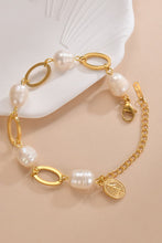 Load image into Gallery viewer, 14K Gold-plated Lobster Closure Freshwater Pearl Bracelet