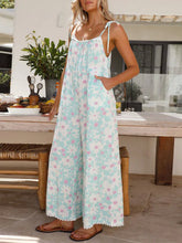 Load image into Gallery viewer, Printed Wide Leg Jumpsuit with Pockets