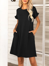 Load image into Gallery viewer, HEATHER Flounce Sleeve Dress