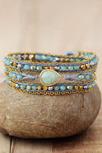 Load image into Gallery viewer, Handmade Teardrop Shape Triple Layer Beaded Bracelet