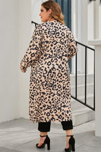 Load image into Gallery viewer, Plus Size Leopard Button Up Long Sleeve Cardigan