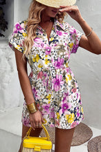 Load image into Gallery viewer, JULIANNA Floral Drawstring Romper