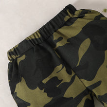 Load image into Gallery viewer, Boys MAMA&#39;S BOY Graphic T-Shirt and Camouflage Shorts Set