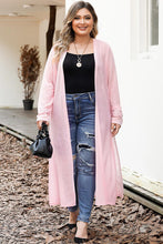 Load image into Gallery viewer, Open Front Long Sleeves Slit Cardigan