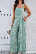 Load image into Gallery viewer, Printed Wide Strap Jumpsuit with Pockets