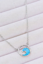 Load image into Gallery viewer, Opal Wave Pendant Necklace