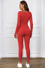 Load image into Gallery viewer, Long Sleeve Scoop Neck Skinny Jumpsuit