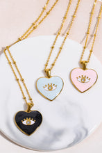 Load image into Gallery viewer, Heart &amp; Evil Eye Shape 18K Gold Plated Pendant Necklace