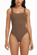 Load image into Gallery viewer, Wide Strap Square Neck Active Bodysuit