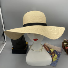 Load image into Gallery viewer, Bow Paper Braided Wide Brim Hat