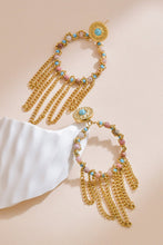 Load image into Gallery viewer, Beaded Chain Fringe Stainless Steel Earrings