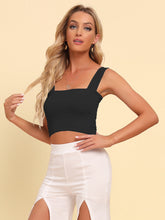 Load image into Gallery viewer, Square Neck Sleeveless Knit Cropped Top