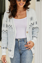 Load image into Gallery viewer, Printed V-Neck Buttoned Cardigan