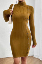 Load image into Gallery viewer, Turtleneck Long Sleeve Mini Dress