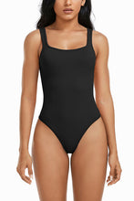 Load image into Gallery viewer, Wide Strap Square Neck Active Bodysuit