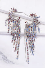 Load image into Gallery viewer, Fringed Rhinestone Zinc Alloy Dangle Earrings