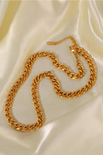 Load image into Gallery viewer, Minimalist 18K Gold Plated Curb Chain Necklace