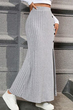 Load image into Gallery viewer, Slit Ribbed High Waist Skirt