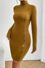 Load image into Gallery viewer, Turtleneck Long Sleeve Mini Dress