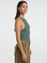 Load image into Gallery viewer, Halter Neck Ribbed Cropped Top