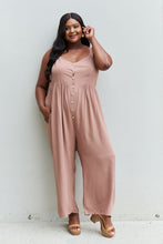 Load image into Gallery viewer, HEYSON All Day Full Size Wide Leg Button Down Jumpsuit in Mocha