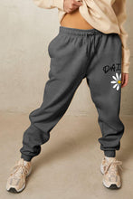 Load image into Gallery viewer, Simply Love Simply Love Full Size Drawstring DAISY Graphic Long Sweatpants