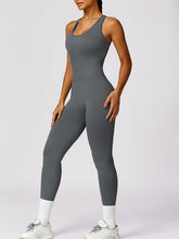 Load image into Gallery viewer, Cutout Racerback Active Jumpsuit