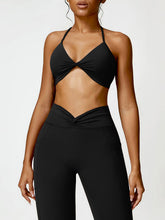 Load image into Gallery viewer, Twisted Halter Neck Active Bra