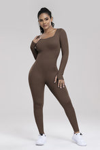 Load image into Gallery viewer, Square Neck Long Sleeve Active Jumpsuit