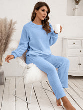 Load image into Gallery viewer, Teddy Long Sleeve Top and Pants Lounge Set