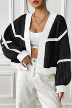 Load image into Gallery viewer, Contrast Open Front Long Sleeve Cardigan