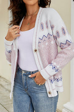 Load image into Gallery viewer, Printed V-Neck Buttoned Cardigan