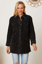 Load image into Gallery viewer, Raw Hem Pocketed Button Up Jacket