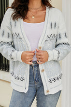 Load image into Gallery viewer, Printed V-Neck Buttoned Cardigan