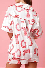 Load image into Gallery viewer, Printed Button Up Top and Shorts Lounge Set