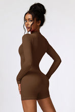 Load image into Gallery viewer, Half Zip Long Sleeve Active Romper