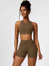 Load image into Gallery viewer, Cutout Cropped Sport Tank and Shorts Set