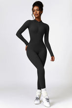 Load image into Gallery viewer, Half Zip Long Sleeve Active Jumpsuit