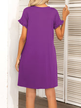 Load image into Gallery viewer, HEATHER Flounce Sleeve Dress