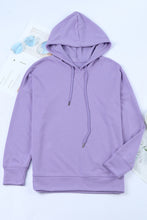 Load image into Gallery viewer, Drop Shoulder Hoodie with Slit