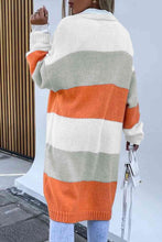 Load image into Gallery viewer, Color Block Open Front Duster Cardigan