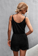 Load image into Gallery viewer, Spaghetti Strap V-Neck Pocket Romper