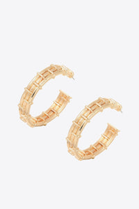 18K Gold-Plated Alloy C-Hoop Earrings