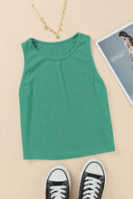 Load image into Gallery viewer, Ribbed Round Neck Cropped Tank