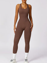 Load image into Gallery viewer, Cutout Racerback Active Jumpsuit