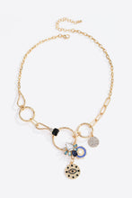 Load image into Gallery viewer, 18K Gold-Plated Rhinestone Evil Eye Pendant Necklace