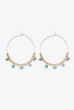 Load image into Gallery viewer, Turquoise Stainless Steel Hoop Earrings