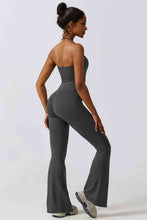 Load image into Gallery viewer, Halter Neck Flare Sport Jumpsuit