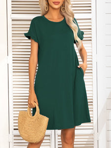 HEATHER Flounce Sleeve Dress